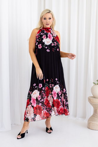 Sukienka szyfonowa plisowana Wzór 1