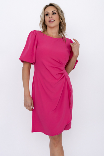 Fuchsia Crinkle Dress