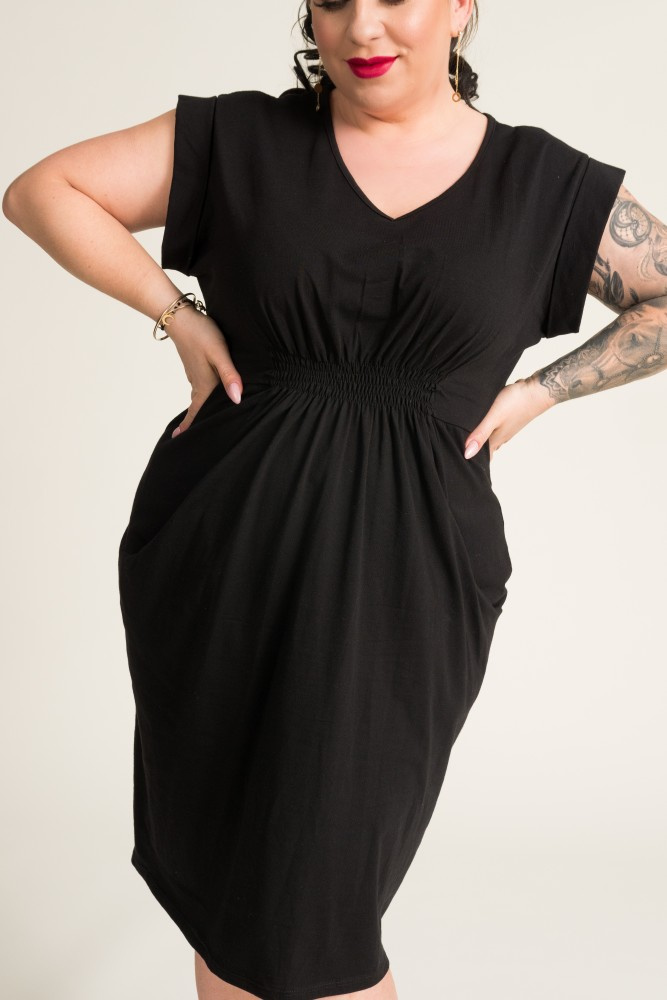 Black Welt Dress IVETTA