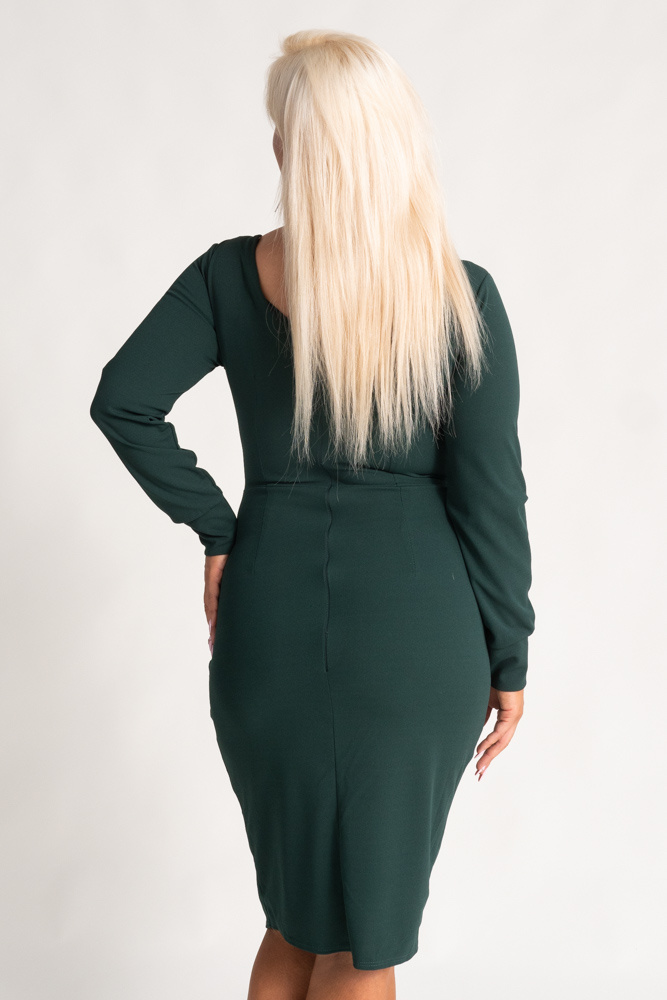  Bottle green NEPIA envelope dress