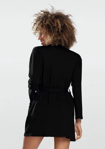 Black Cotton Bathrobe