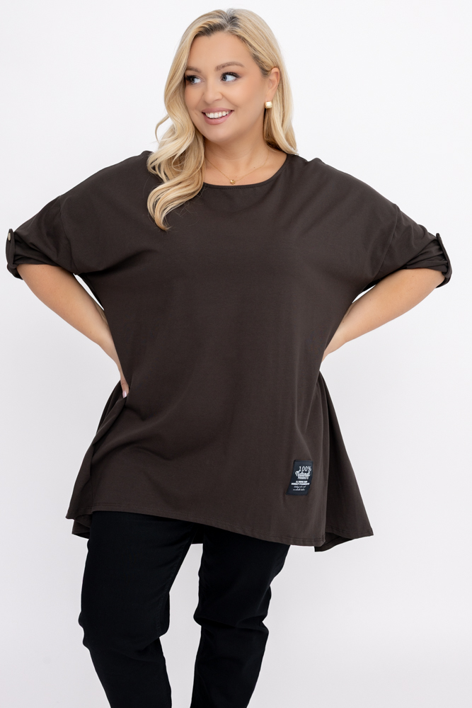 Tunique asymétrique marron