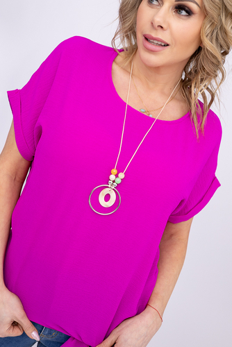 Blue Blouse with Pendant FAIRY