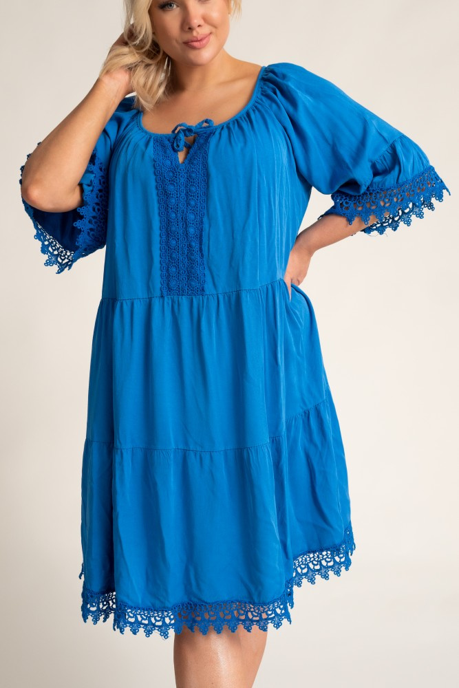 Cornflower Embroidered Dress by MEGIO
