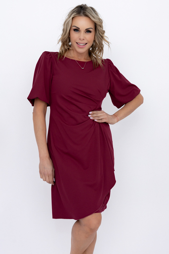 Maroon Crinkle Dress