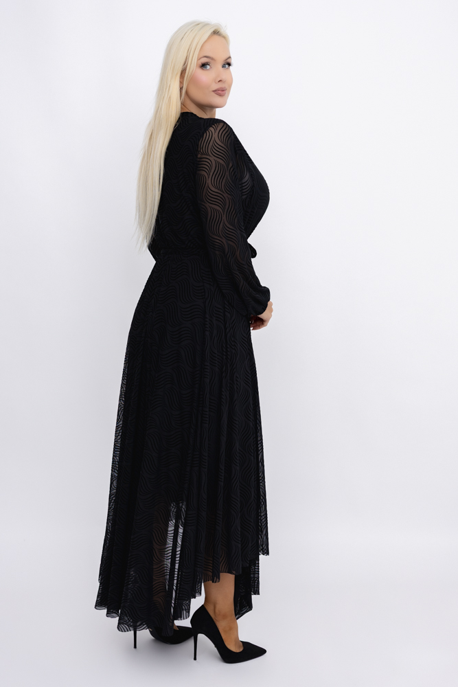 Black Mesh Dress Design 1