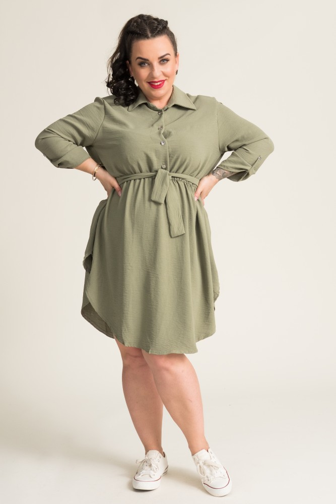 Olive GARMINIA Shirt Dress
