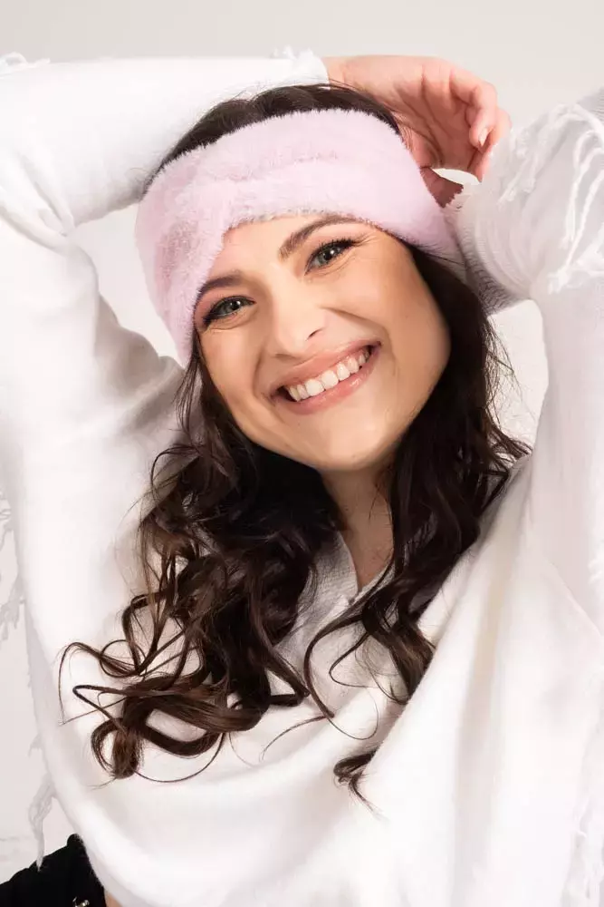 Banda rosa empolvado