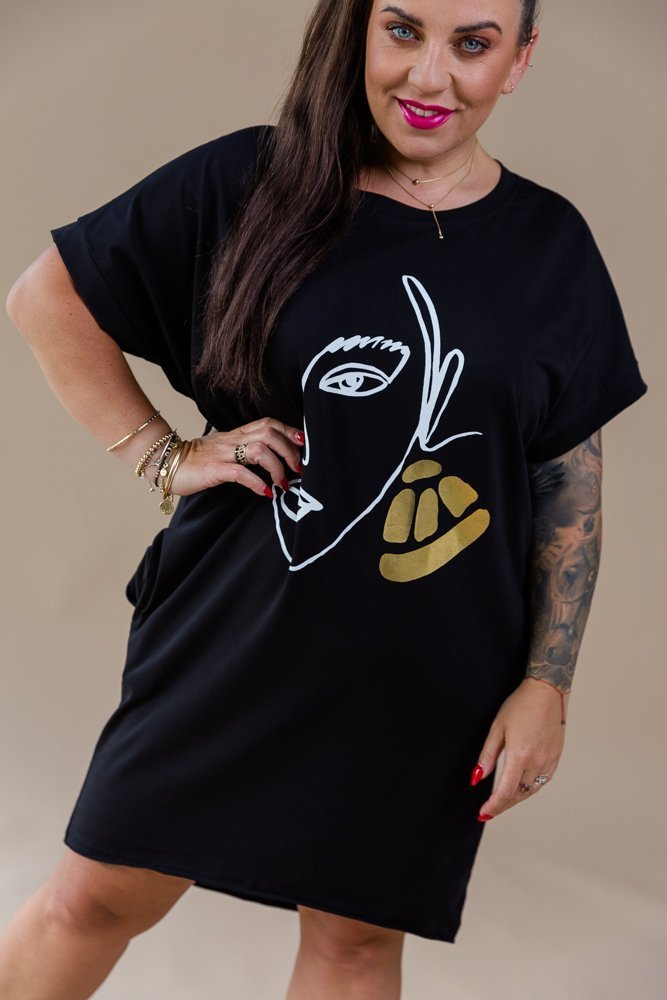 Czarna sukienka GOAZA