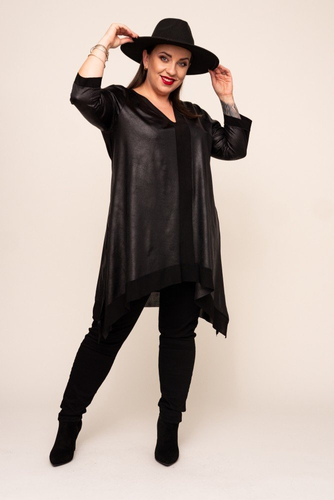 Black Asymmetrical Tunic