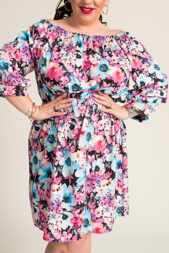 Dress with ruffled sleeves DARLIN Pattern 2