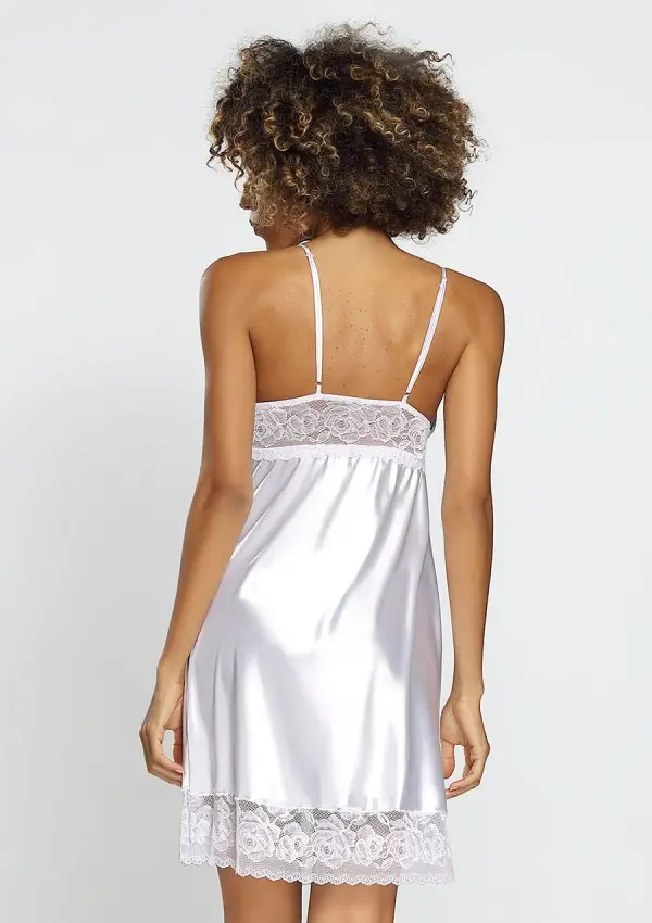 Weißer Satinslip