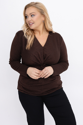 Czekoladowa Bluzka błyszcząca