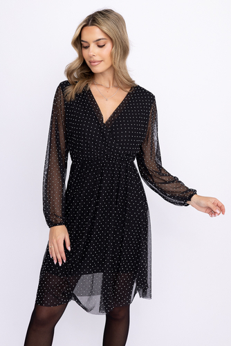  Czarna Sukienka siateczkowa VIRILIA