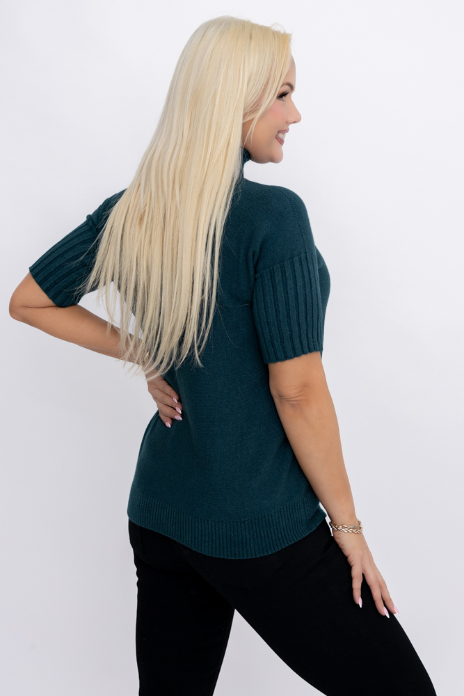 Morski Sweterek z półgolfem