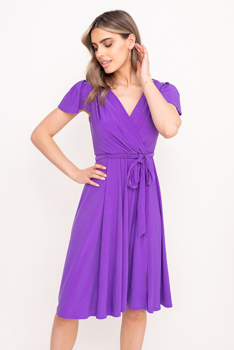 Robe en brocart violet