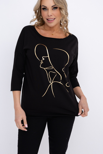 Blusa granate Estampado 1