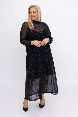 Black Mesh Dress Design 1