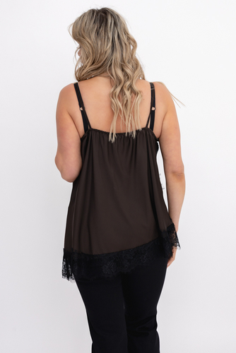 Czekoladowa Bluzka satynowa