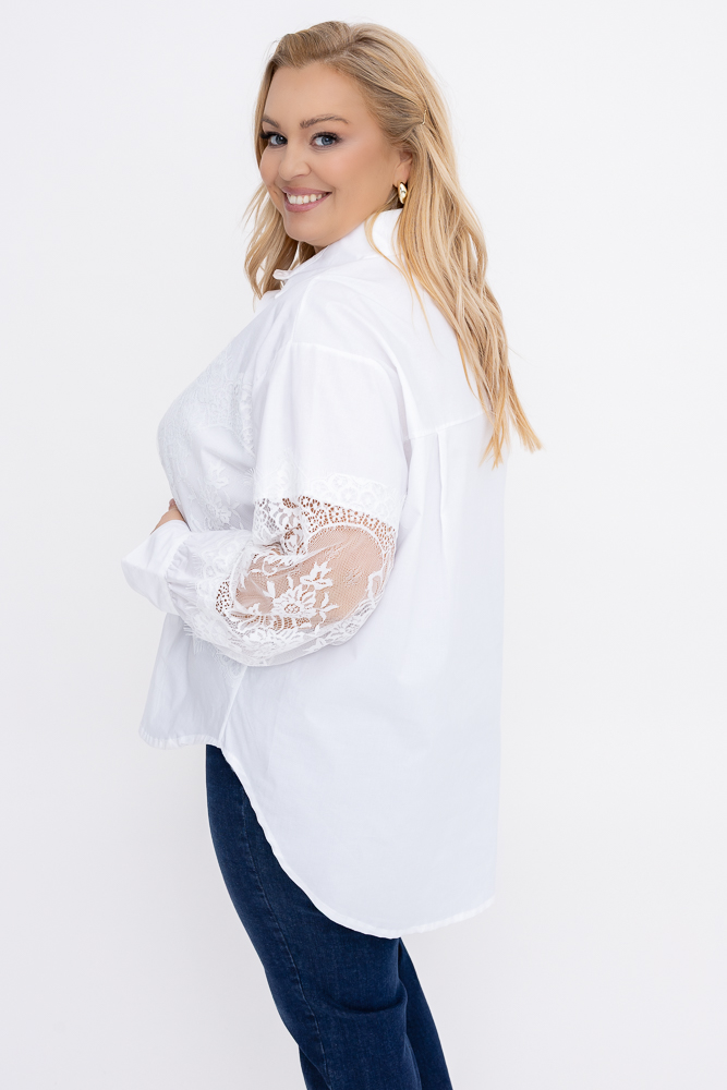 Biała Koszula z koronką