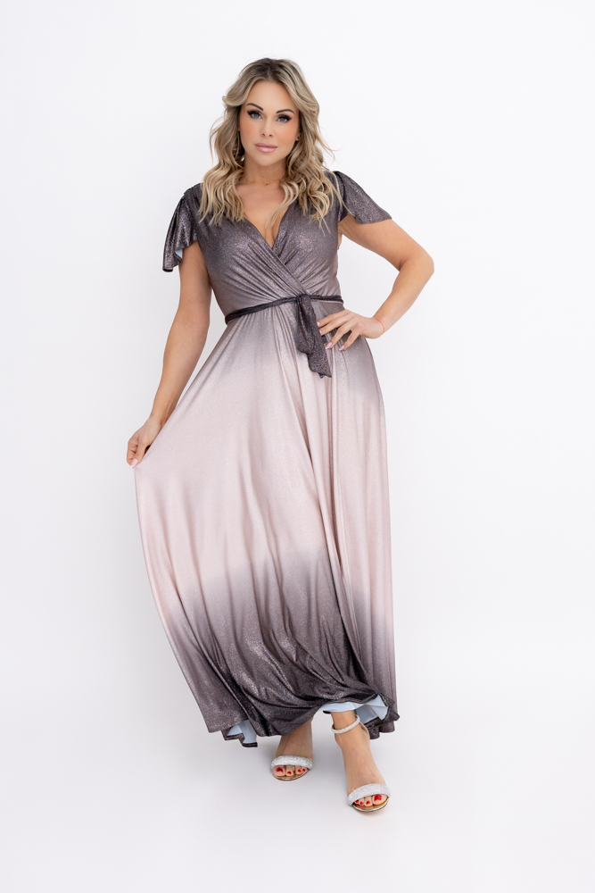 Vestido brocado aciano