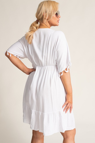 White GARLEN Cut-Off Dress