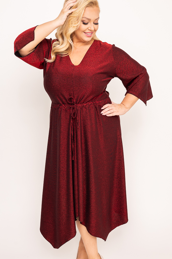 Kastanienbraunes Glitzerkleid