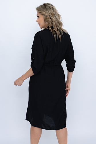 Schwarzes Schmirgelkleid