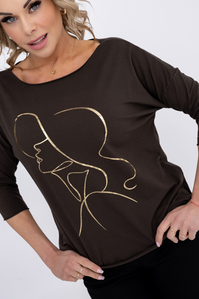 Blusa granate Estampado 1