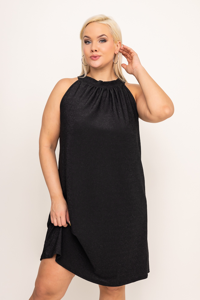  Czarna Sukienka błyszcząca RISHA