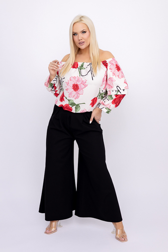 Czarne Spodnie dzwony