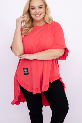 Black Blouse with Frill SERMIA