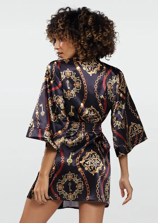 Halat de baie din satin 