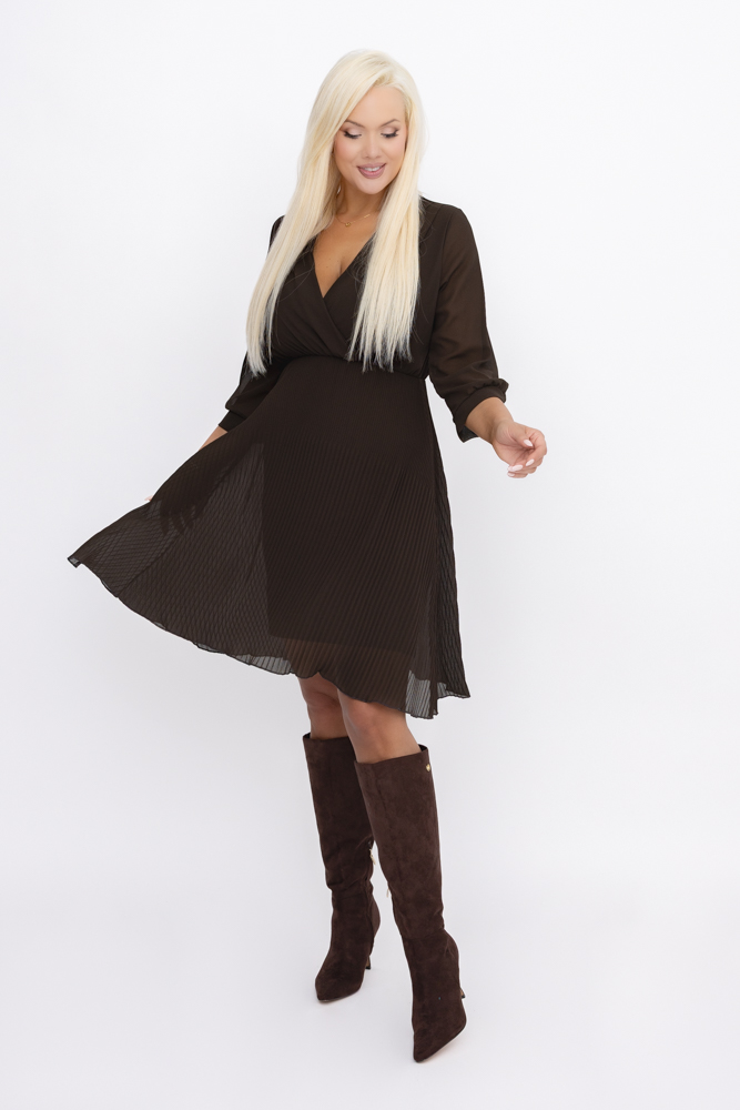 Pleated chiffon dress Design 2