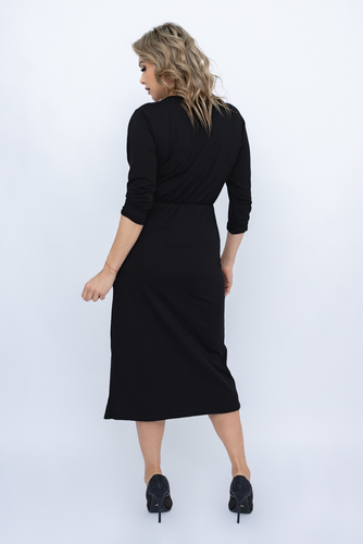 Czarna Sukienka z koronką AMELIEN