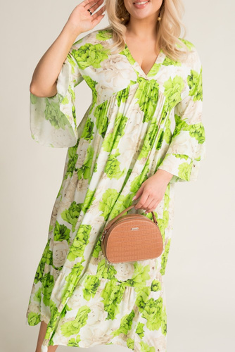  Lime green GARMINO maxi dress