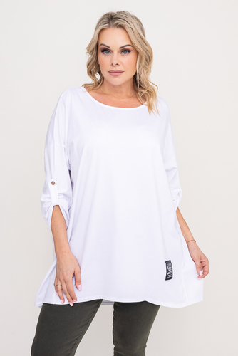 Túnica asimétrica blanca