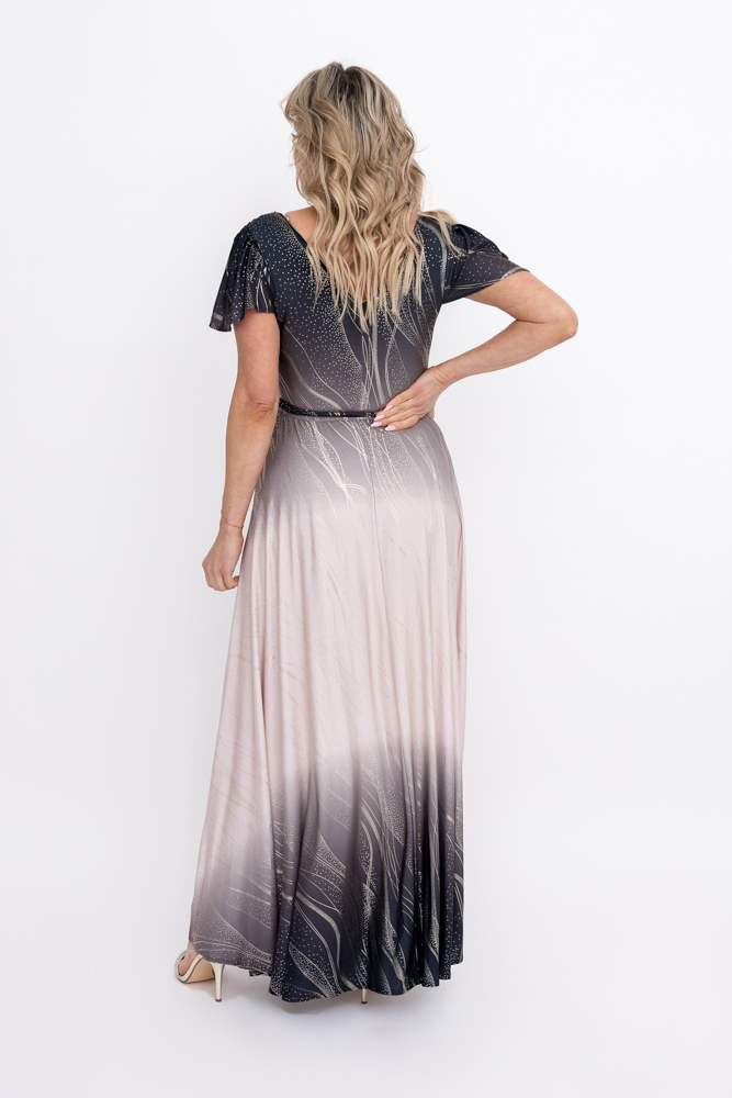 Cornflower Brocade Dress