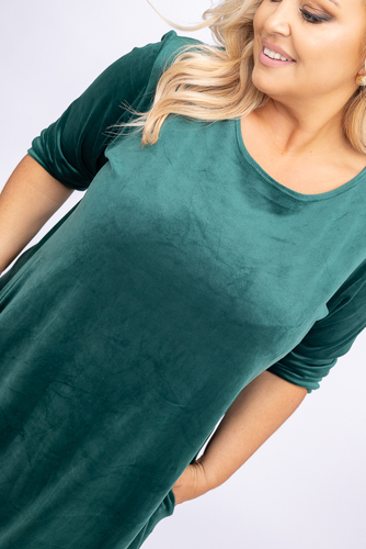 Rochie Velour verde sticlă