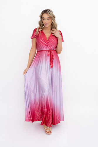 Cornflower Brocade Dress