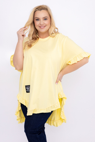 Black Blouse with Frill SERMIA