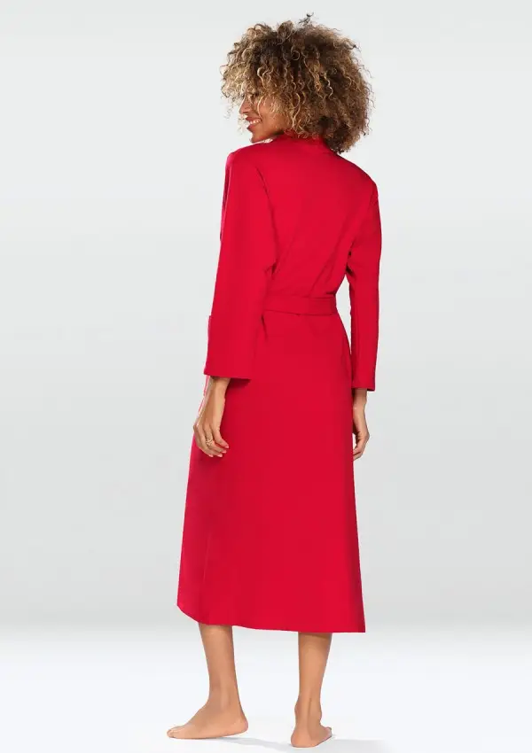 Red Cotton Bathrobe