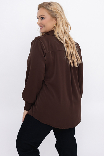 Czekoladowa Koszula satynowa