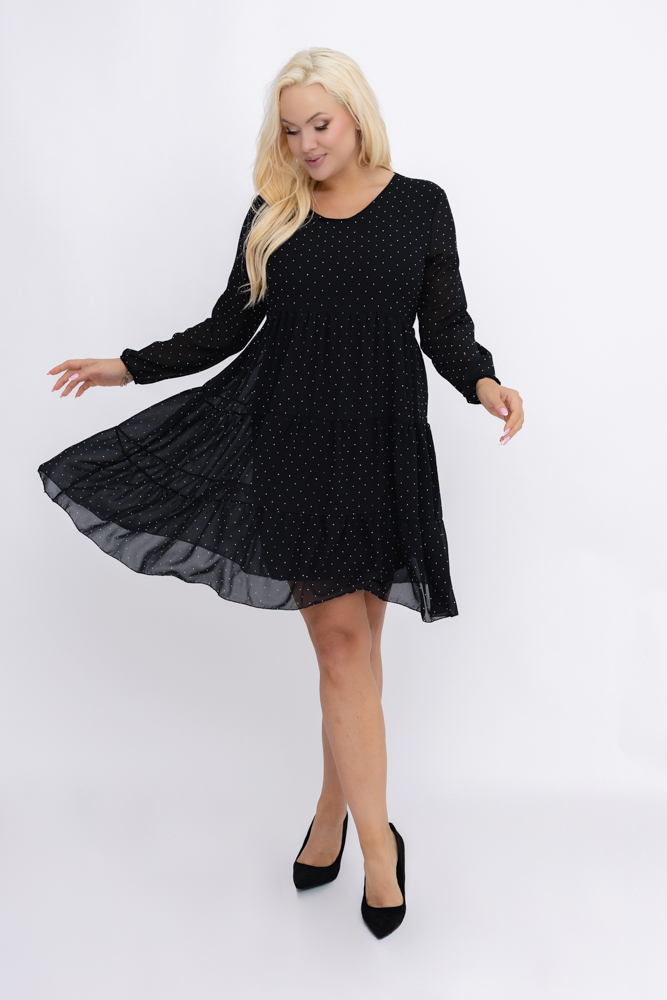 Czarna Sukienka z dżetami