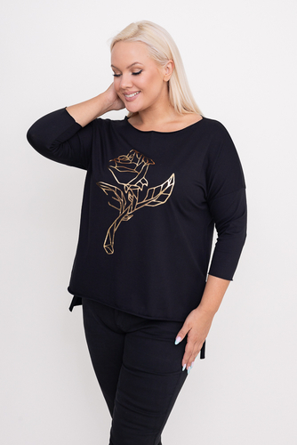 Czarna Bluzka REVUMI Wzór 11