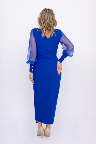 Chabrowa Sukienka z prześwitującymi rękawami MERVIEN