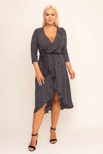 Envelope Dress with Waist Tie