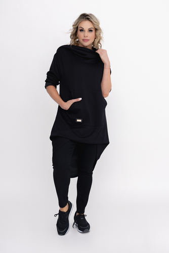 Czarna Bluza z kapturem
