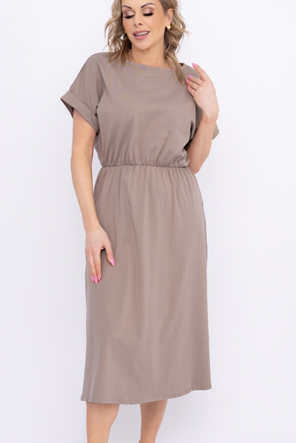 Ciemnobeżowa Sukienka MARISTA