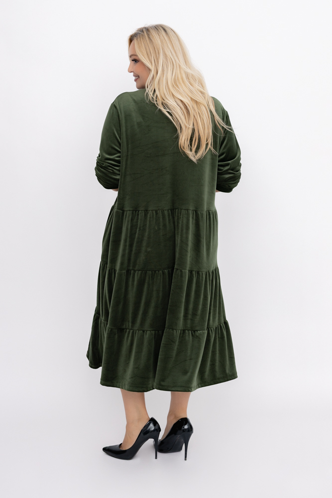 Khaki Velour Dress